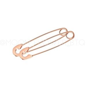 Rose Gold Safety Pin Earrings